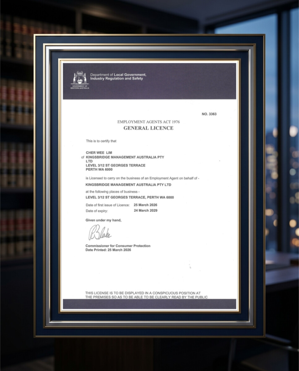 Employment Agents General Licence - Kingsbridge Australia